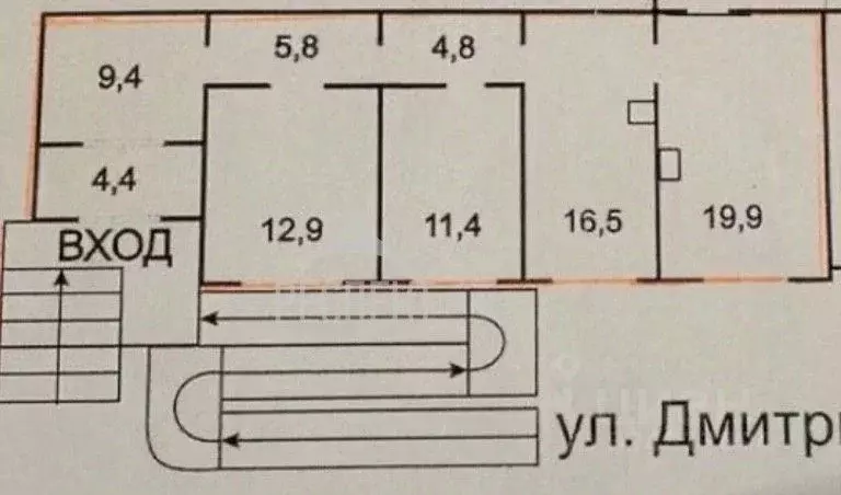 Помещение свободного назначения в Москва ул. Дмитриевского, 7 (85 м) - Фото 2