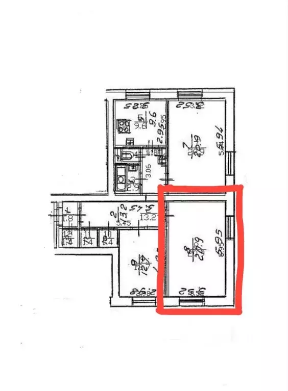 Комната Санкт-Петербург просп. Энгельса, 22 (21.0 м) - Фото 1
