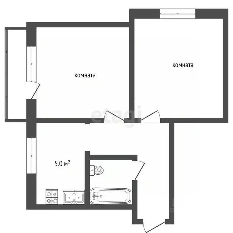 2-к кв. Владимирская область, Муром Кленовая ул., 12а (42.0 м) - Фото 2