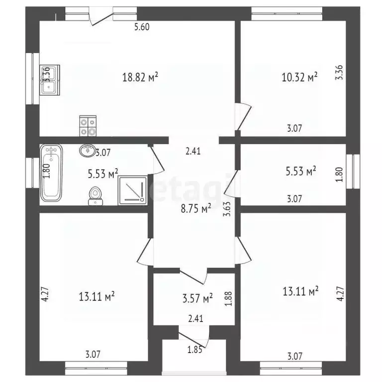 Дом в Тюменская область, Тюмень ул. Романа Филипова (95 м) - Фото 1