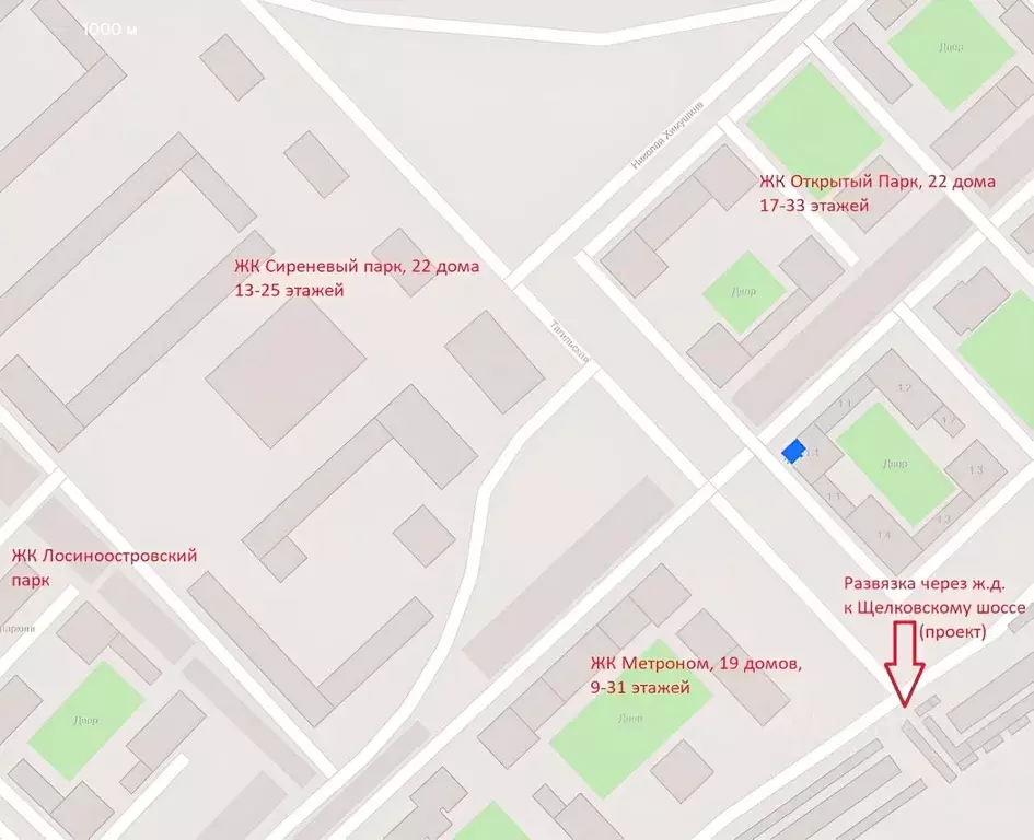 Торговая площадь в Москва Открытый Парк жилой комплекс, к1/1 (106 м) - Фото 1