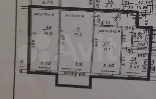 3-к. квартира, 57 м, 5/5 эт. - Фото 0