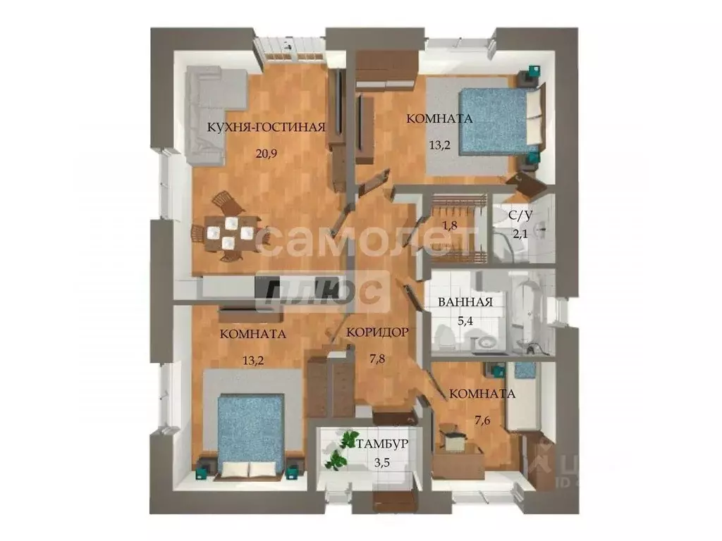 Дом в Амурская область, Благовещенский район, с. Чигири ул. Небесная, ... - Фото 1