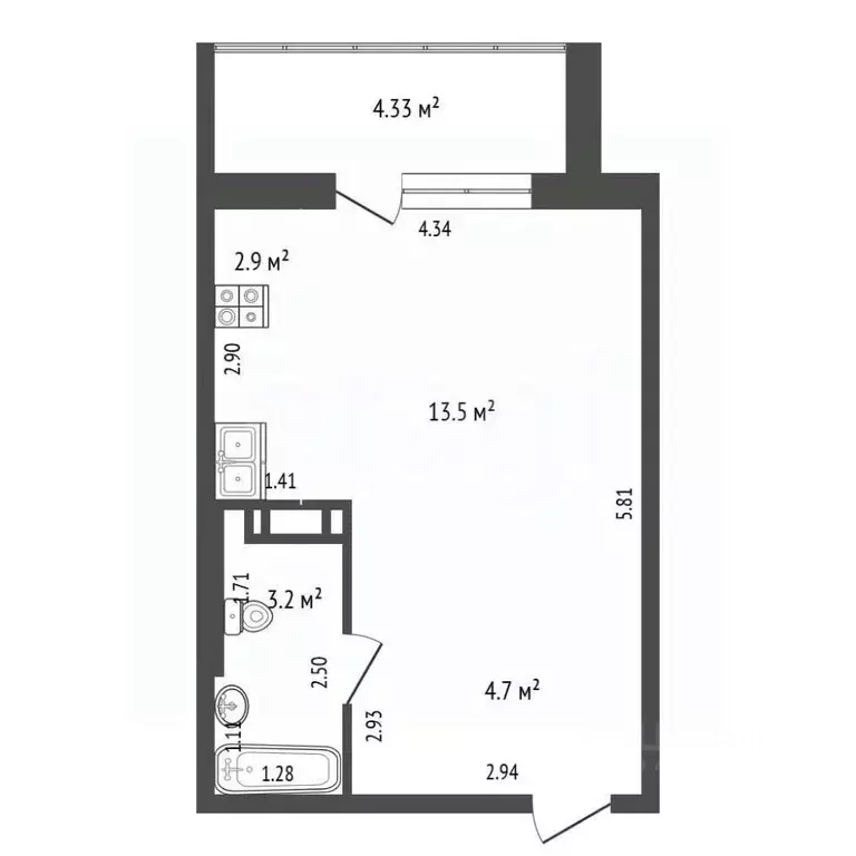 Студия Челябинская область, Челябинский городской округ, пос. ... - Фото 2