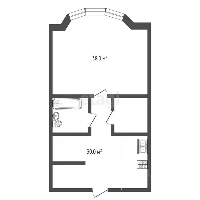 2-к кв. Крым, Ялта муниципальный округ, пос. Даниловка ул. Красная, ... - Фото 2