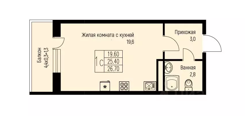 Студия Краснодарский край, Краснодар пос. Березовый, пос. Прогресс, ... - Фото 0