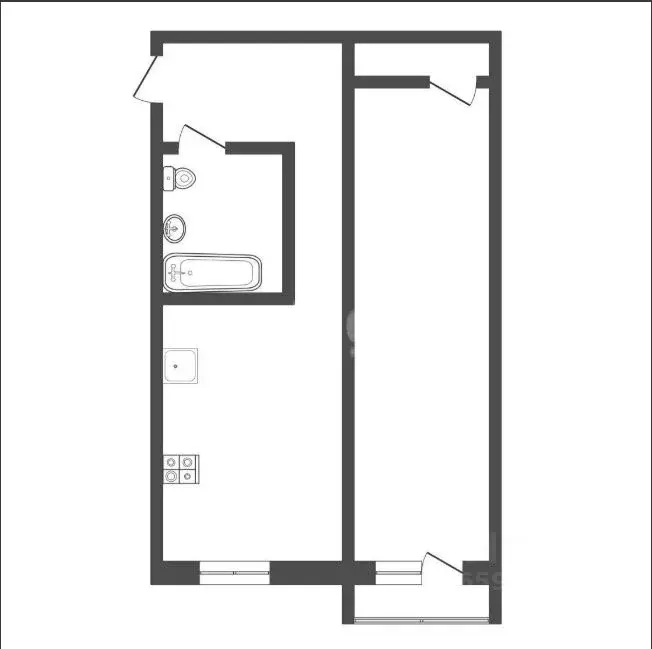 1-к кв. Тульская область, Тула ул. Бундурина, 36 (29.2 м) - Фото 2