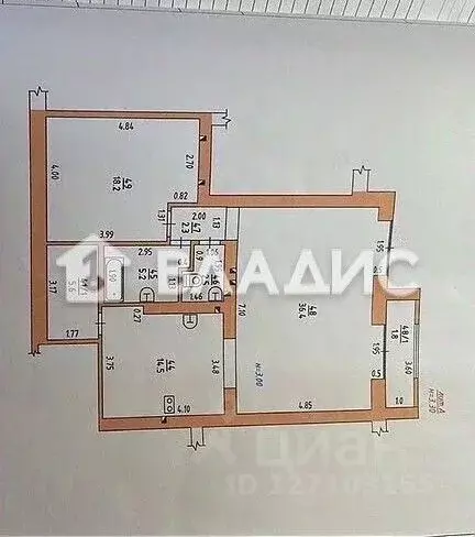 3-к кв. Краснодарский край, Ейск ул. Карла Маркса, 1 (84.7 м) - Фото 2