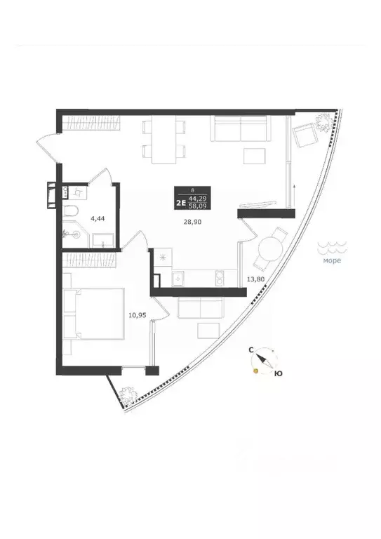 2-к кв. Крым, Алушта муниципальный округ, с. Виноградное ул. Сусловой, ... - Фото 1