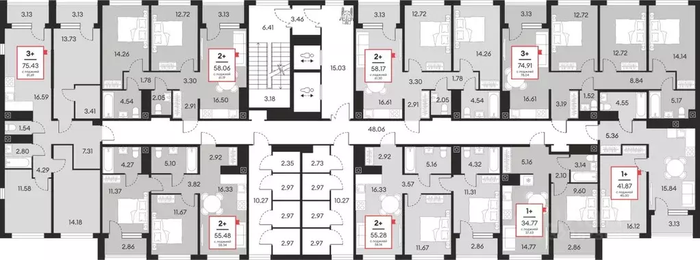 3-к кв. Ханты-Мансийский АО, Нефтеюганск ул. Нефтяников, 48А (75.43 м) - Фото 2