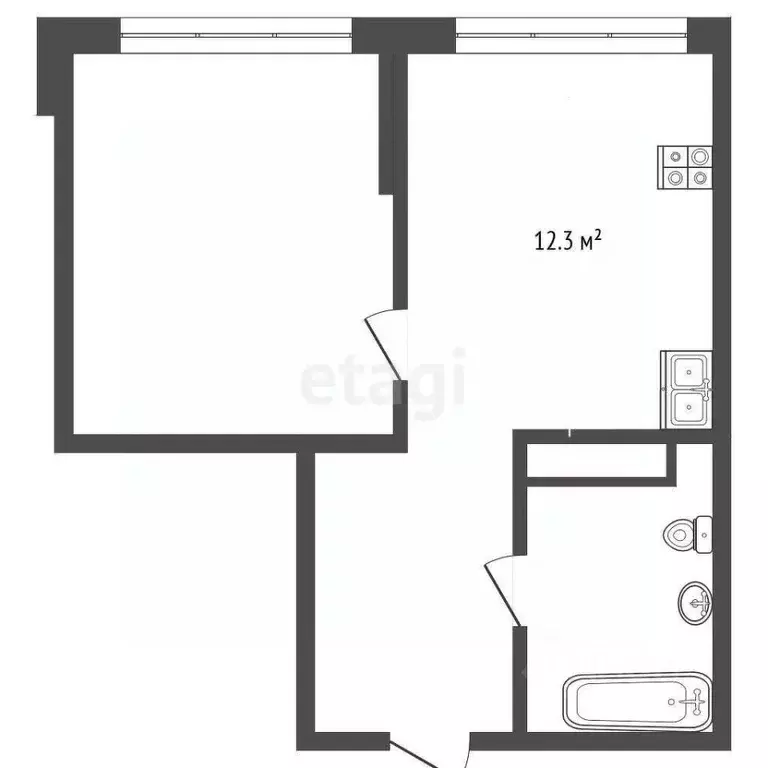 1-к кв. Тюменская область, Тюмень ул. Андрея Кореневского, 7 (36.0 м) - Фото 2