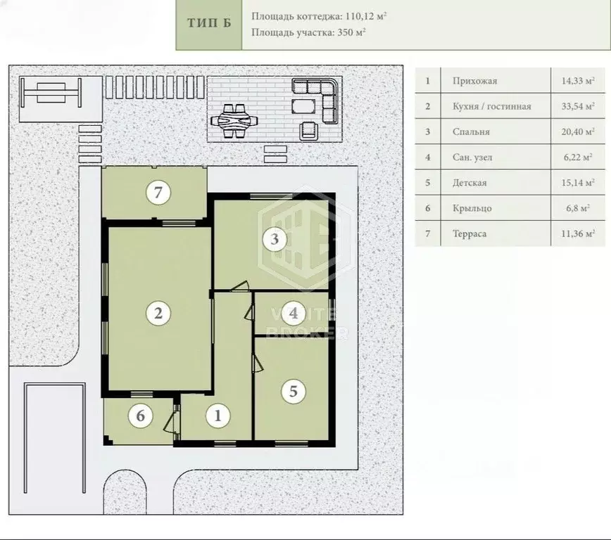 Коттедж в Крым, Симферопольский район, Трудовское с/пос, с. ... - Фото 2