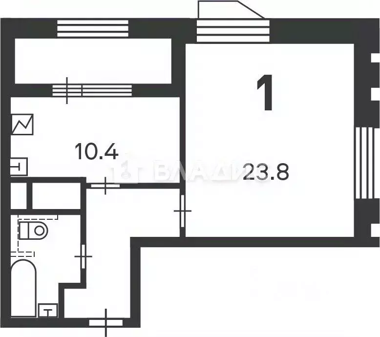 1-к кв. Москва ул. Светланова, 11к1 (45.6 м) - Фото 2