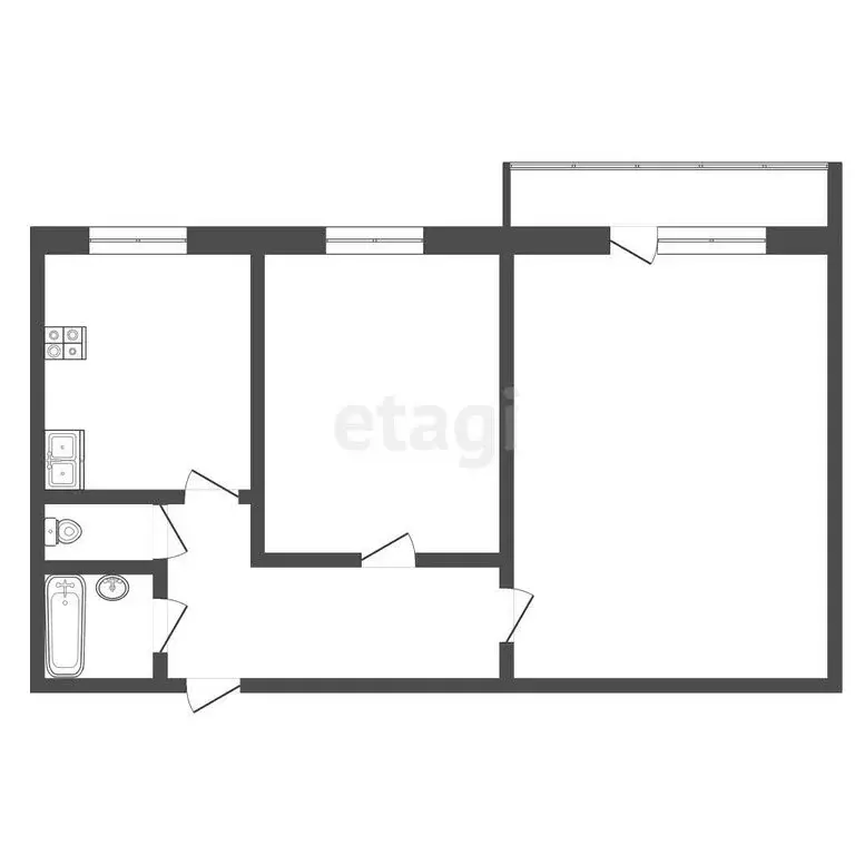2-комнатная квартира: Тамбов, Полынковская улица, 65Б (50.7 м) - Фото 0