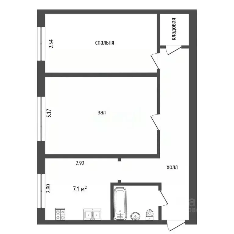 2-к кв. Омская область, Омский район, с. Усть-Заостровка ул. Мира, 1 ... - Фото 2