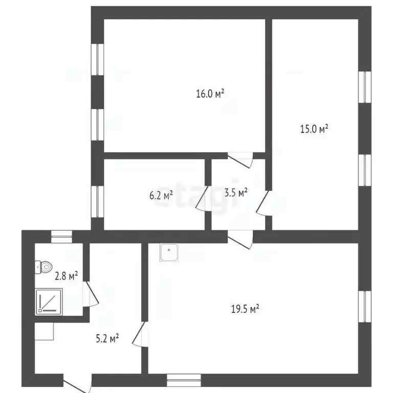 Дом в Кемеровская область, Юрга Коммунистическая ул., 186 (68 м) - Фото 1