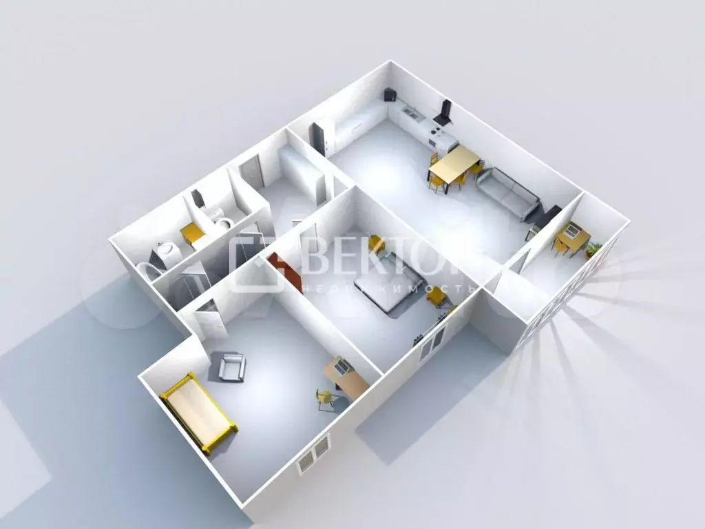 3-к. квартира, 66 м, 7/9 эт. - Фото 1