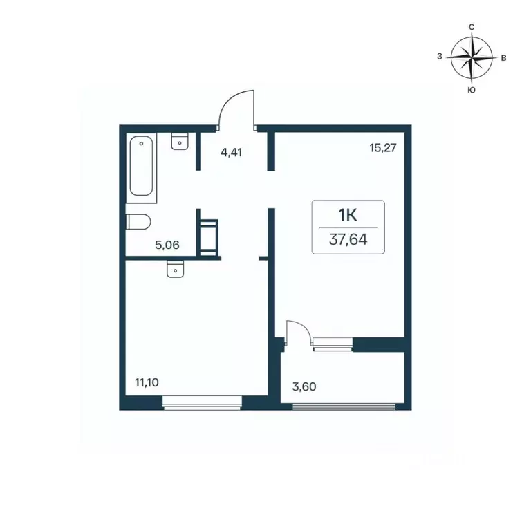 1-к кв. Ленинградская область, Всеволожский район, Заневское городское ... - Фото 1