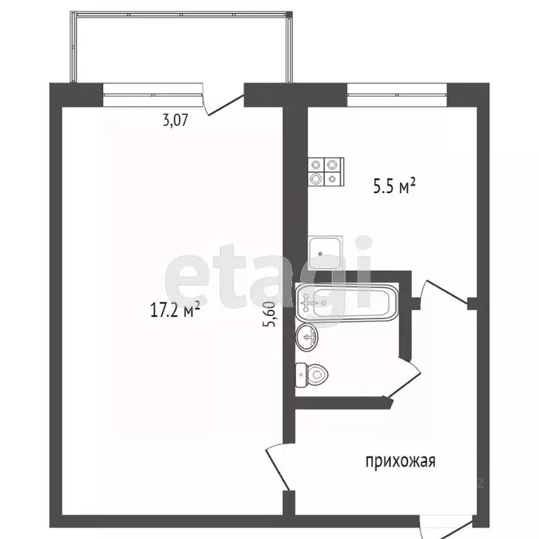 1-к кв. Камчатский край, Петропавловск-Камчатский ул. Пономарева, 7 ... - Фото 2
