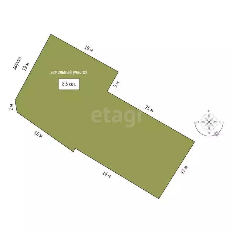 Участок в Альметьевск, улица Навруз (8.5 м) - Фото 1