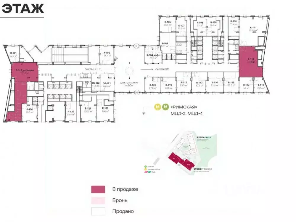 Торговая площадь в Москва Рязанский просп., 2С25 (171 м) - Фото 1