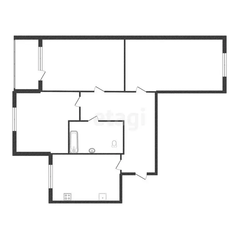3-комнатная квартира: Белгород, Кольцевая улица, 14 (90 м) - Фото 1