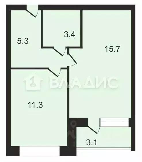 1-к кв. Владимирская область, Суздаль Советская ул., 65 (35.9 м) - Фото 2