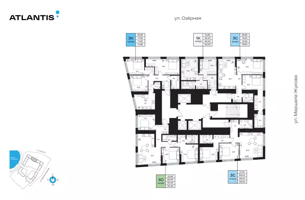 1-к кв. Башкортостан, Уфа Сипайлово жилрайон, Атлантис жилой комплекс ... - Фото 2