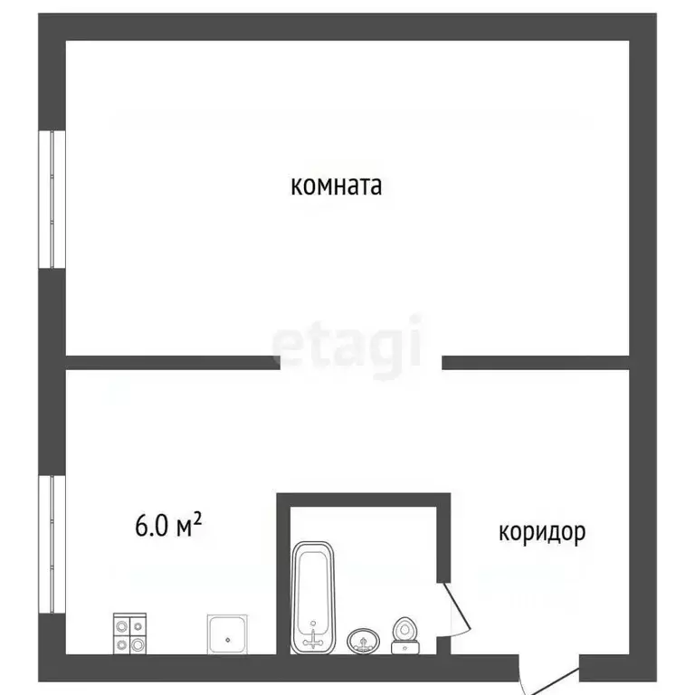 1-к кв. Вологодская область, Вологда ул. Можайского, 50 (31.0 м) - Фото 2