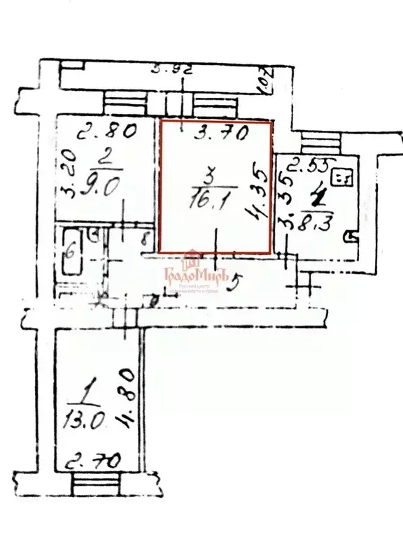 Комната Владимирская область, Александров ул. Калининская, 52 (16.1 м) - Фото 2