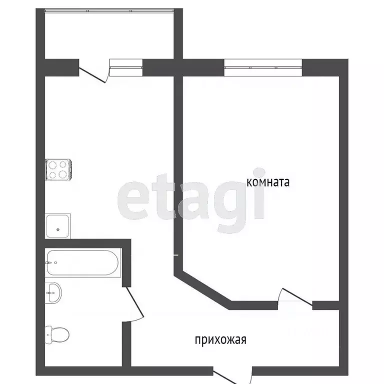 1-к кв. Ростовская область, Ростов-на-Дону ул. Жданова, 13 (36.8 м) - Фото 1