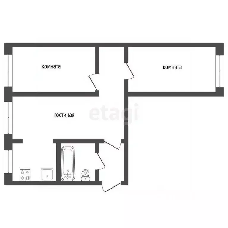 3-к кв. Московская область, Балашиха ул. Чехова, 10 (55.0 м) - Фото 2