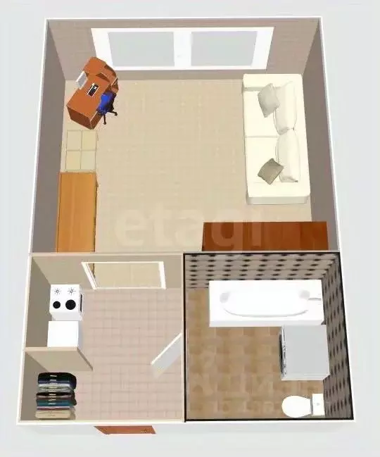 2-к кв. Сахалинская область, Курильск Курильский городской округ, ул. ... - Фото 1