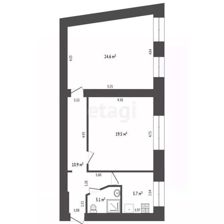 2-к кв. Удмуртия, Ижевск ул. Карла Маркса, 273 (63.8 м) - Фото 1