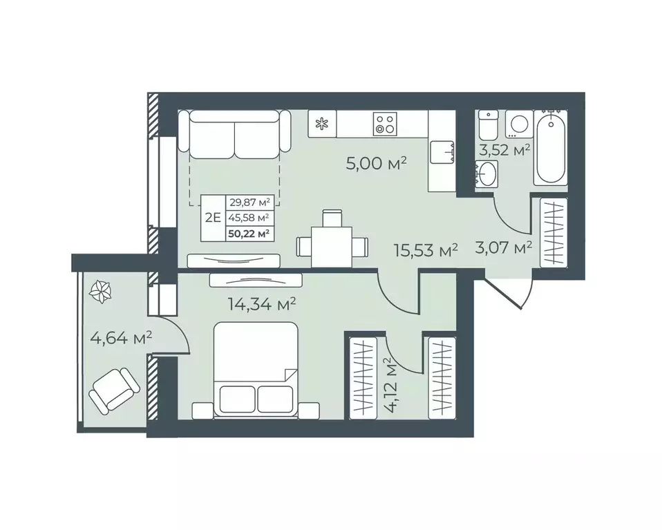 2-к кв. Воронежская область, Бобров  (50.22 м) - Фото 1