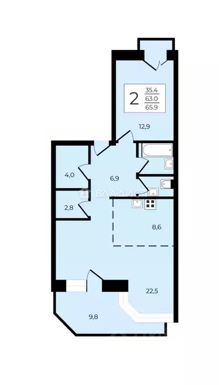 2-к кв. Московская область, Щелково городской округ, пос. Клюквенный ... - Фото 2