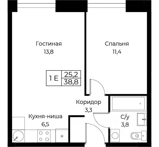 1-к кв. Москва ул. Наметкина, 10Д (38.8 м) - Фото 0