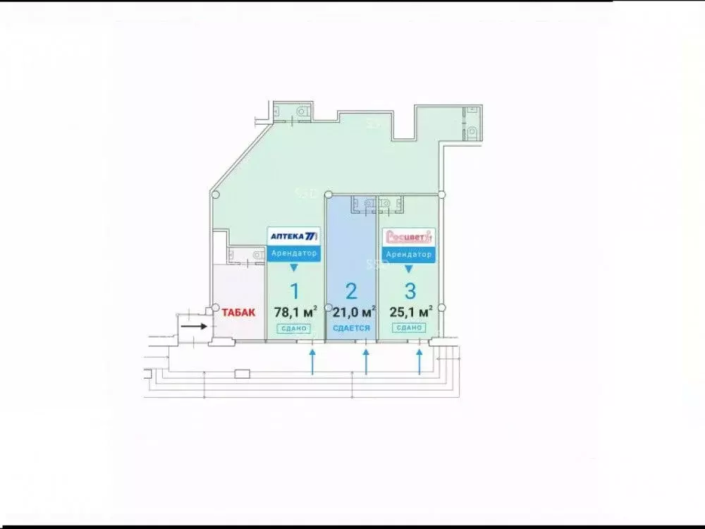 Торговая площадь в Москва Уральская ул., 5А (21 м) - Фото 2