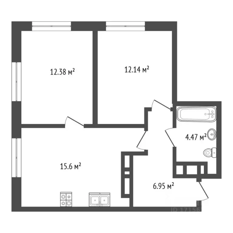 2-к кв. Тюменская область, Тюмень ул. Фармана Салманова, 15 (50.7 м) - Фото 2