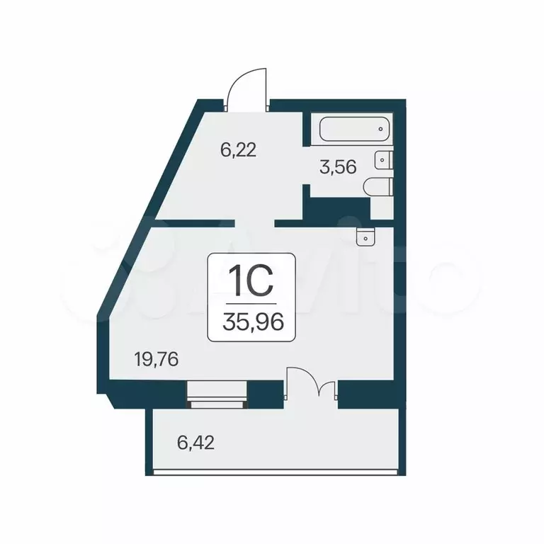 Квартира-студия, 36 м, 21/25 эт. - Фото 0