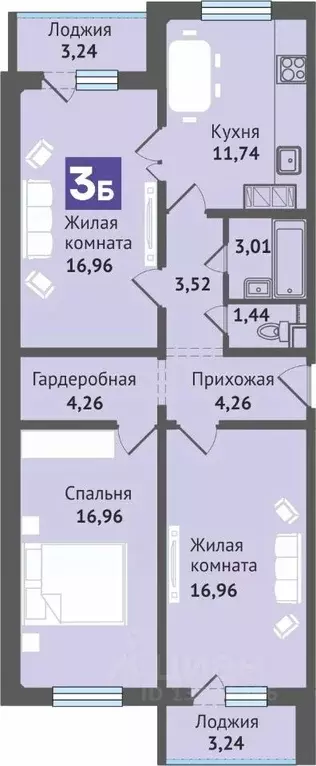 3-к кв. Марий Эл, Медведево городское поселение, Медведево пгт, Ясная ... - Фото 0