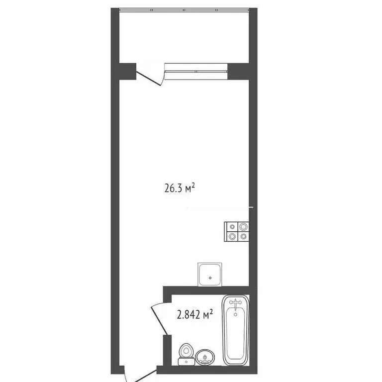 Квартира-студия: Ижевск, Тверская улица, 55А (20.9 м) - Фото 1