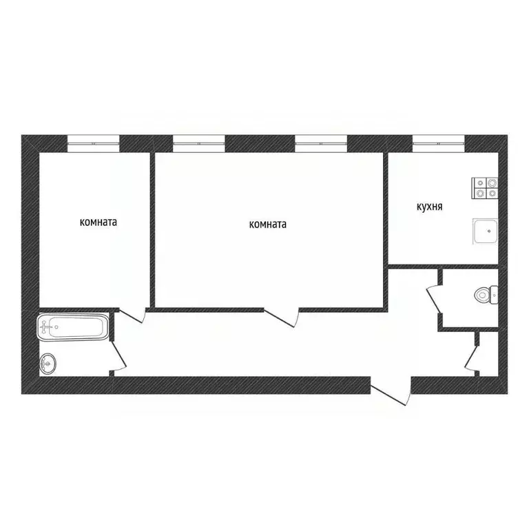 2-к кв. Ленинградская область, Кириши Комсомольская ул., 10 (58.9 м) - Фото 2