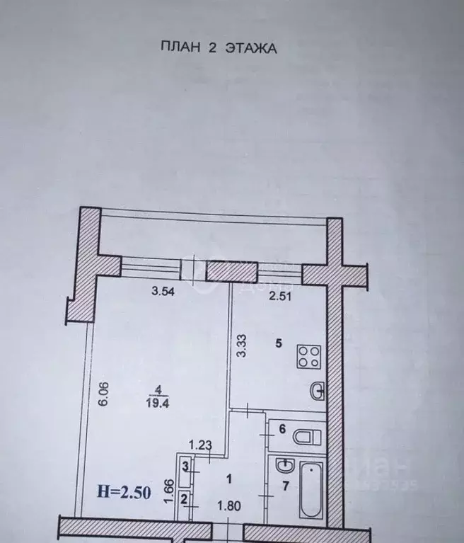 1-к кв. Волгоградская область, Волжский ул. Мира, 75 (36.0 м) - Фото 2