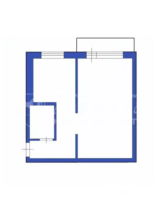 1-к кв. Кемеровская область, Топки ул. Луначарского, 3 (28.4 м) - Фото 1