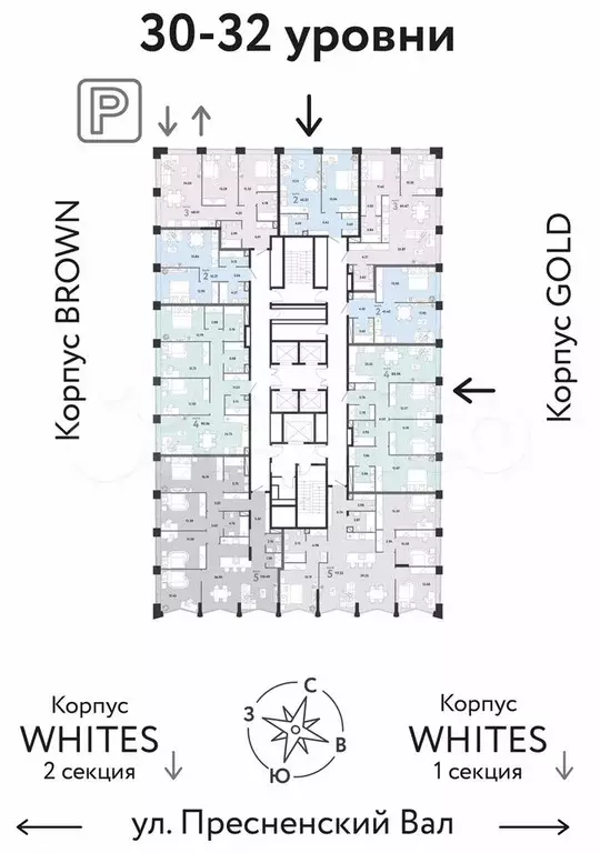 5-к. квартира, 118,5 м, 32/33 эт. - Фото 1