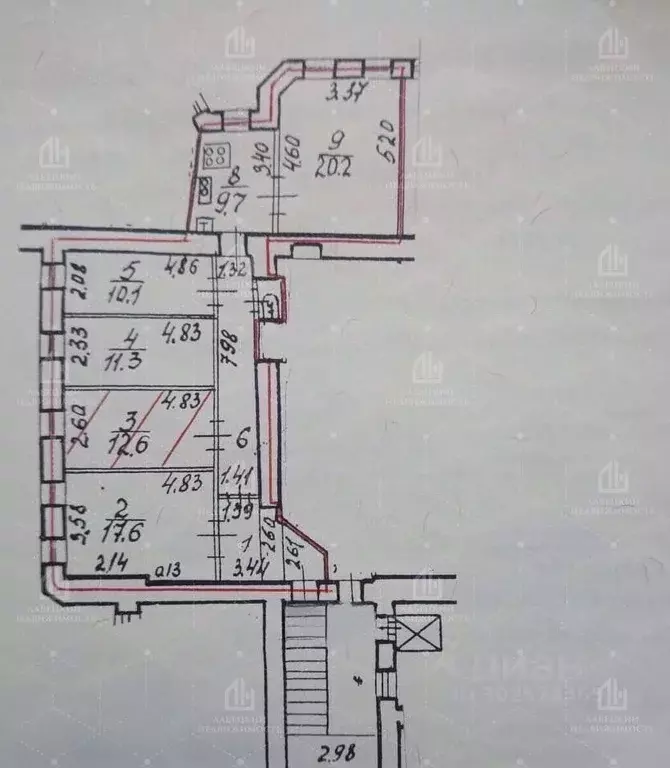 Комната Санкт-Петербург ул. Кропоткина, 11 (12.6 м) - Фото 1