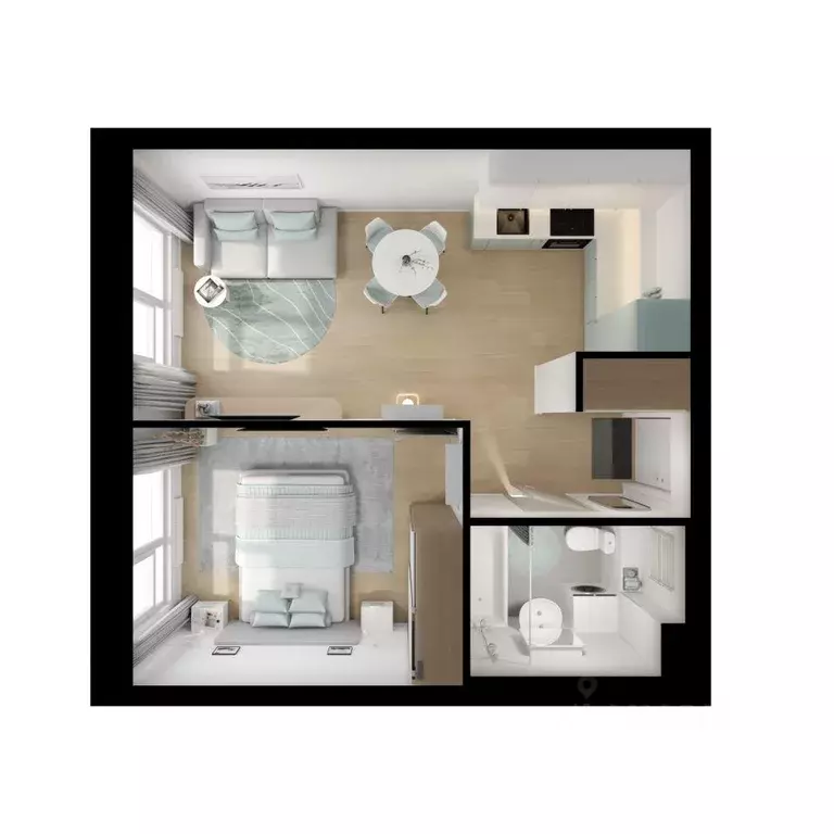 Квартира, 1 комната, 38 м - Фото 2