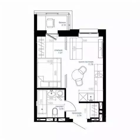 Студия Приморский край, Владивосток Сердце квартала жилой комплекс ... - Фото 1