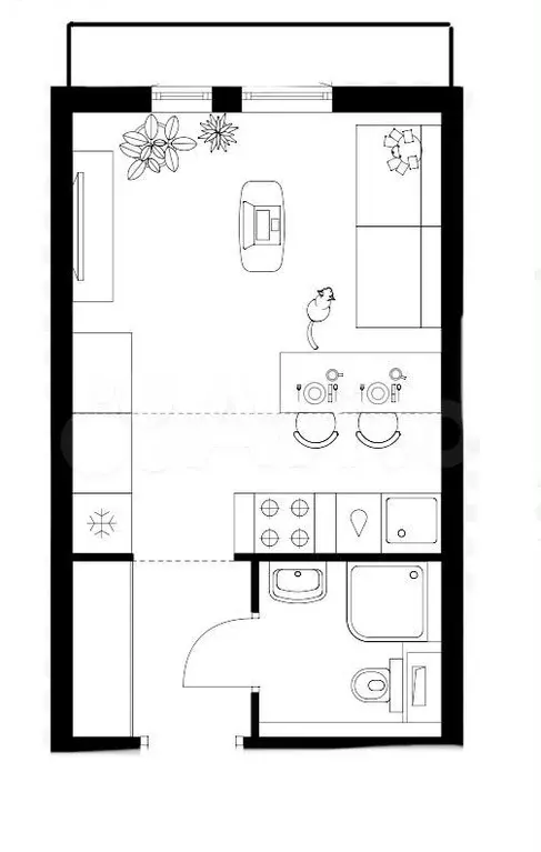Квартира-студия, 24,5 м, 10/22 эт. - Фото 0